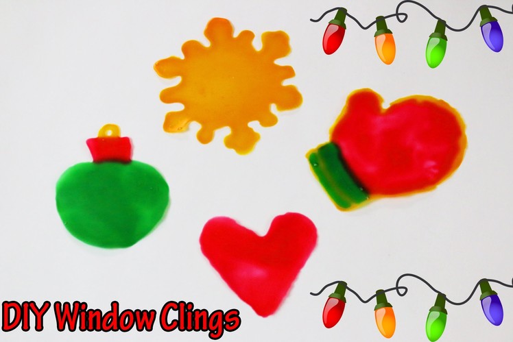 Messy Monday! DIY Window Clings | How to make Christmas window decorations with GLUE