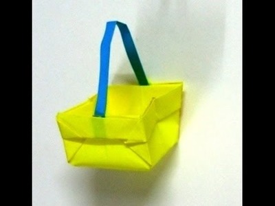 Origami Paper Basket. Paper Basket For Barbie. How To Make Paper Bag