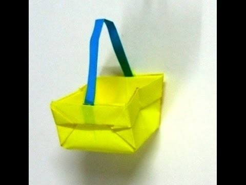Origami Paper Basket. Paper Basket For Barbie. How To Make Paper Bag