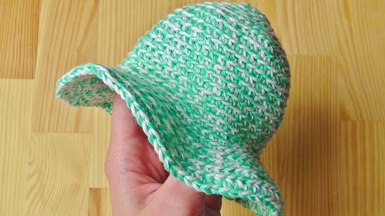 Summer hat crochet tutorial for lefties