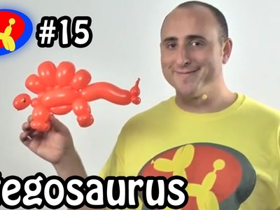 Two Balloon Stegosaurus Dinosaur - Balloon Animal Lessons #15