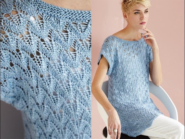 #11 Wing Lace Tunic, Vogue Knitting Spring.Summer 2014