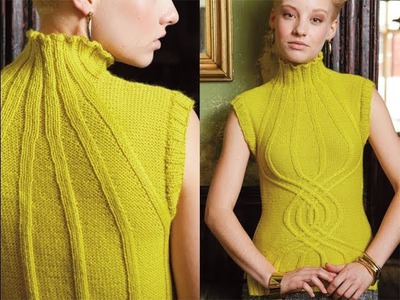 #13 Helix Cabled Vest, Vogue Knitting Winter 2012.13