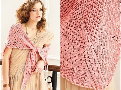 #13 Lace Triangle Shawl, Vogue Knitting Spring.Summer 2012