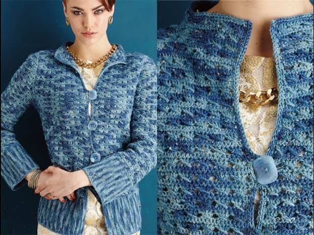 #14 Tunic-Length Jacket, Vogue Knitting Crochet 2014