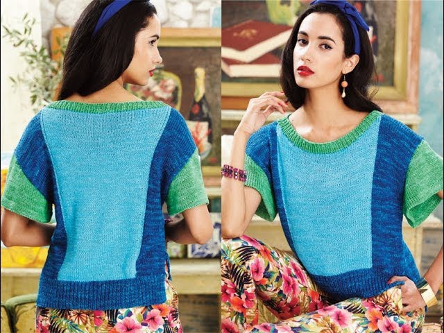 #19 High.Low-Hem Tee, Vogue Knitting Spring.Summer 2014