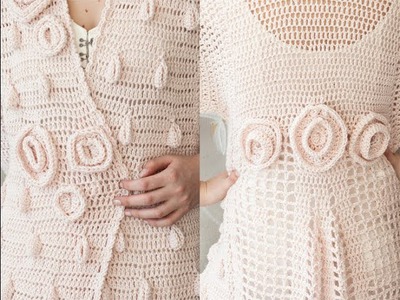 #3 Long Roses Coat, Vogue Knitting Crochet 2012