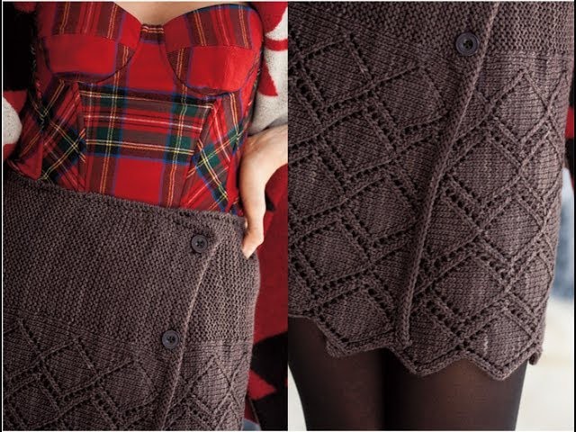#33 Buttoned Skirt, Vogue Knitting Winter 2011.12