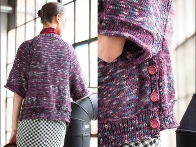 #37 Buttoned Cape, Vogue Knitting Winter 2011.12