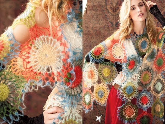 #42 Motif Wrap, Vogue Knitting Crochet 2012