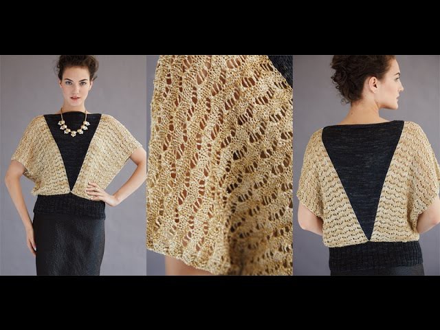 #5 Lacy Batwing Pullover, Vogue Knitting Holiday 2014