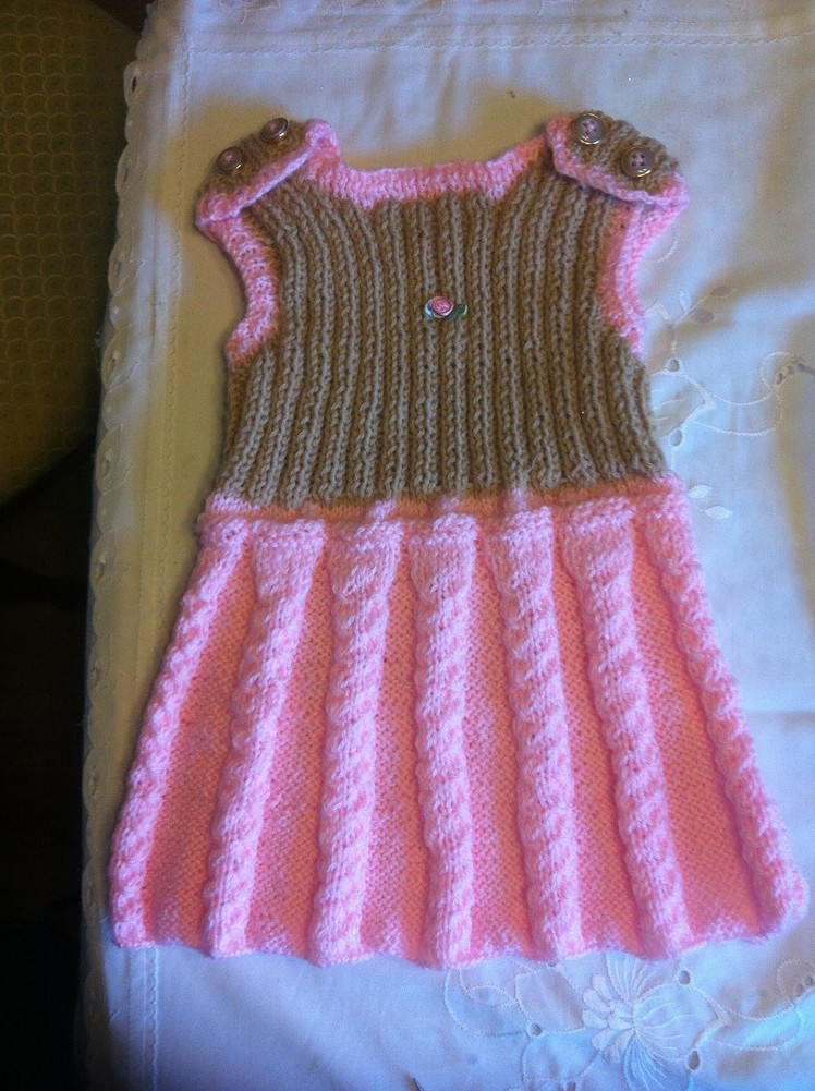 Babykleid Stricken*Mädchenkleid*Strickkleig Teil 4*Dress for girls knitting*Tutorial Handarbeit