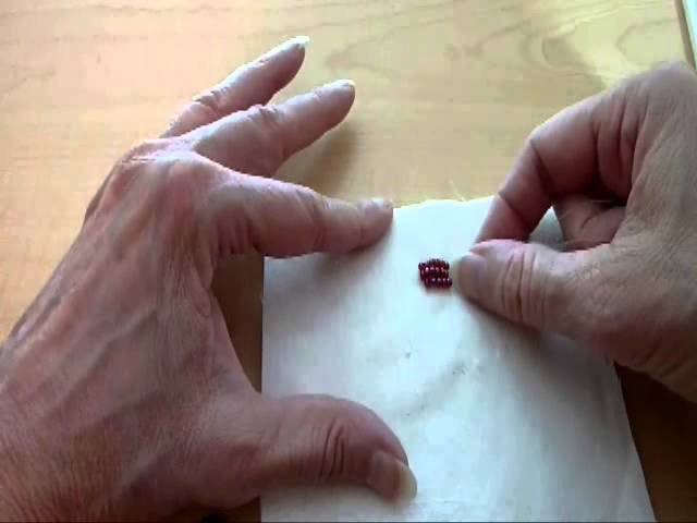 Beading Lesson: Beaded Raspberry on Fabric