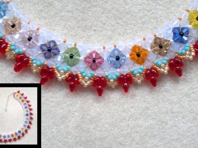 Beading4perfectionists : B&B reject #2 :-) Flowers and Grapes necklace beading tutorial