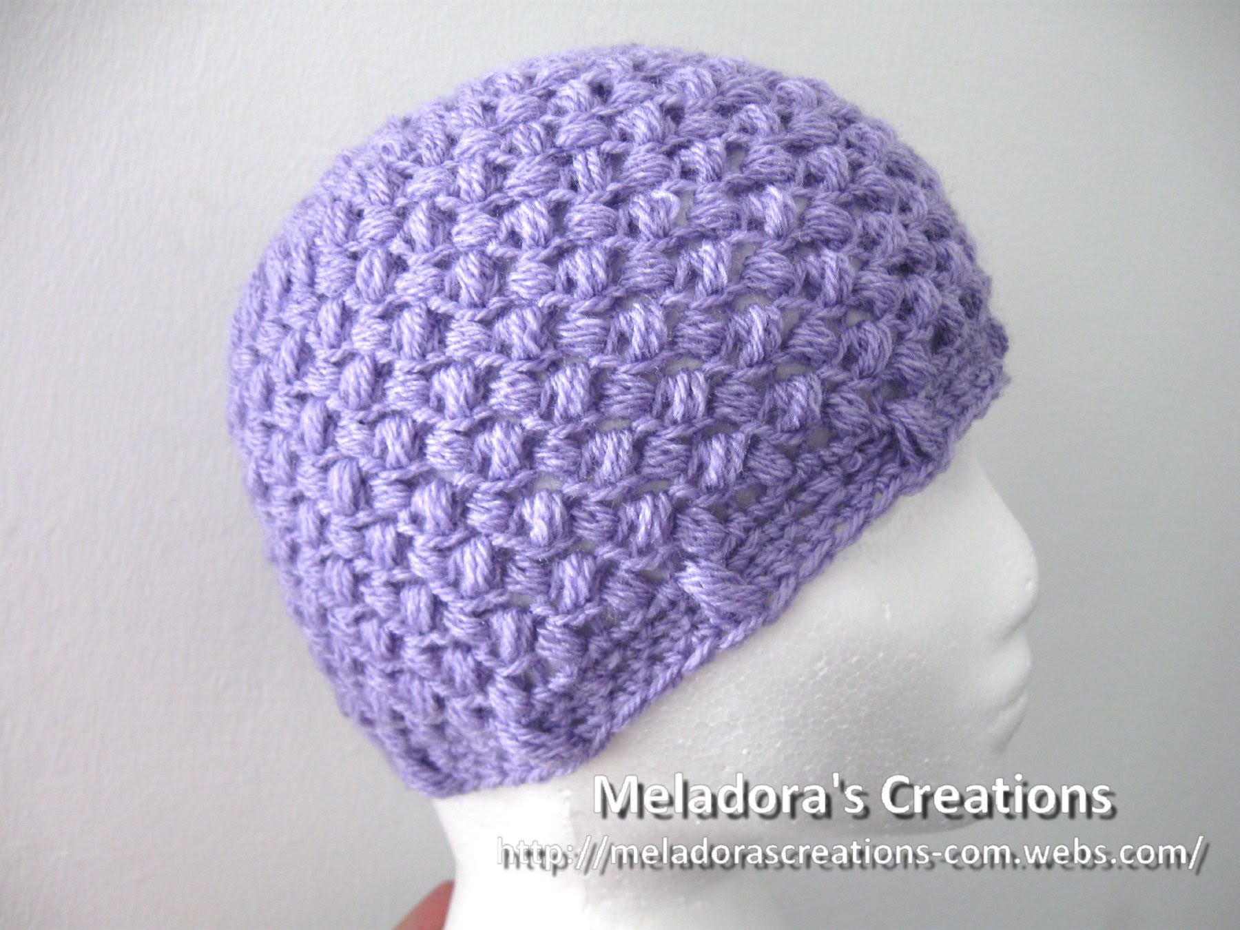 Bean Stitch Beanie Left Handed Crochet Baby Adult sizes
