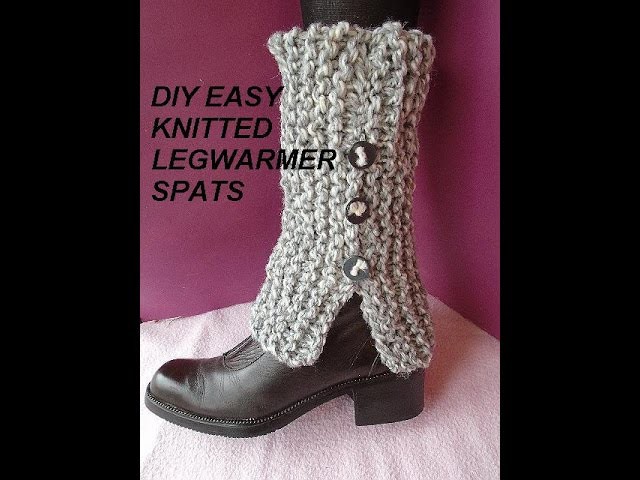 BEGINNER KNITTED LEGWARMER SPATS, all sizes, baby to adult,
