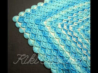Πλεκτη Κουβερτα με την Βαυαρικη Πλεξη (μερος 1ο). Crochet Bavarian Stitch Blanket Tutorial (part 1)