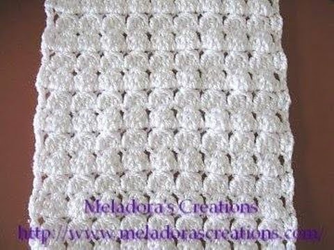 Cluster Stitch Scarf - Left Handed Crochet Tutorial