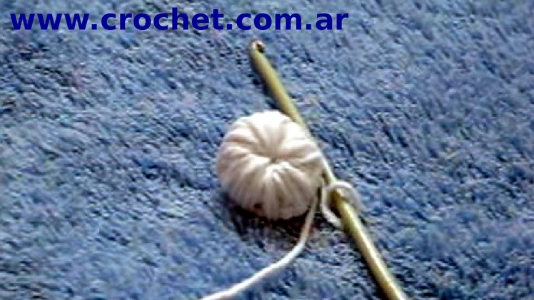Como tejer un botón en tejido crochet tutorial paso a paso.