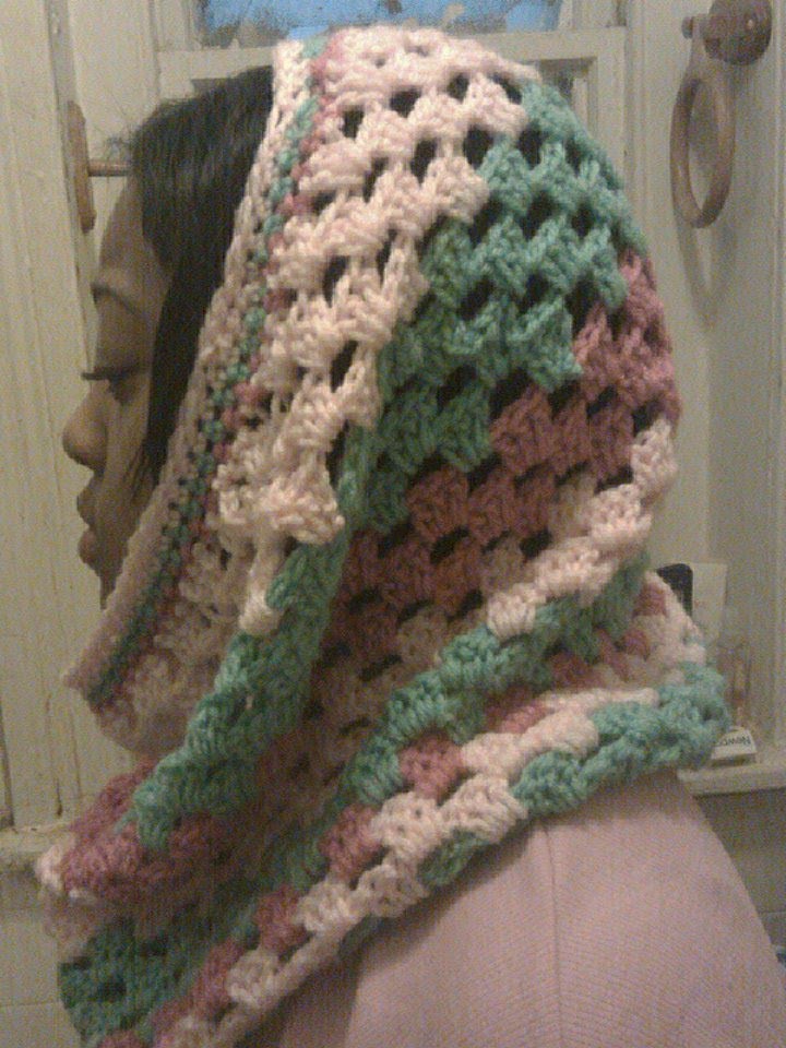 Cowl Crochet Tutorial - Granny on the Straight - Variation 4