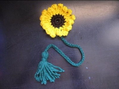 Crochet a Sunflower Book Marker - How to make a Tassel
