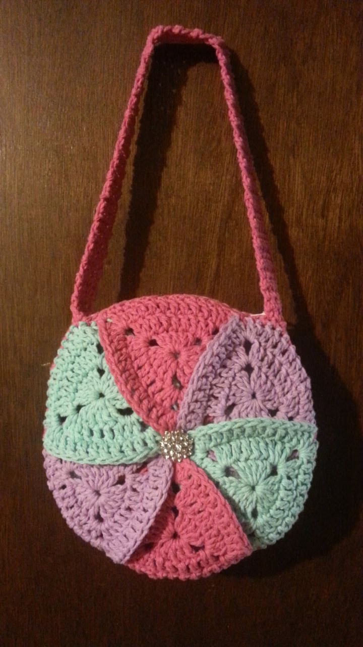 #Crochet bag Granny Triangle #Pinwheel Crochet #Purse Crochet #bag TUTORIAL