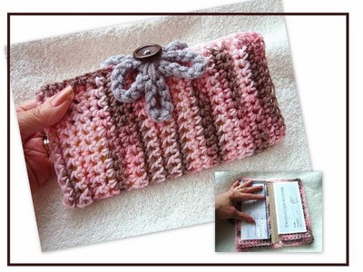 CROCHET CHEQUE BOOK COVER, free pattern on how to crochet.