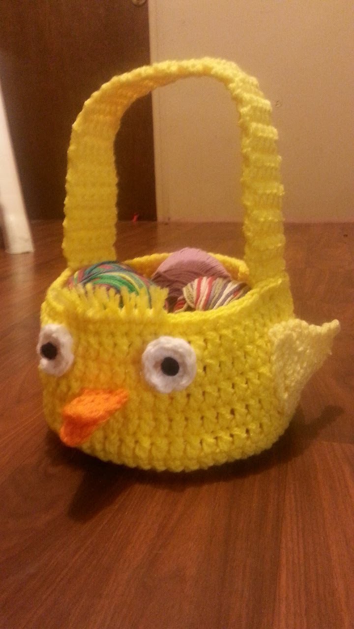 #Crochet Easter chick #Easter #Basket #Tutorial