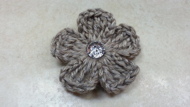 #Crochet Easy 5 Petal Flower #TUTORIAL