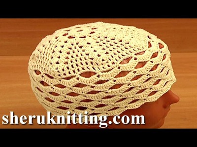 Crochet Easy Hat For Women Tutorial 10 Part 1 of 2 قبعة بسيطة الكروشيه