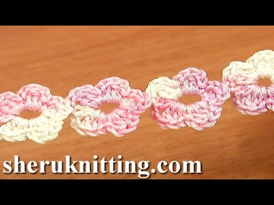 Crochet Floral Cord Tutorial 55 Five-Petal Flower Cord