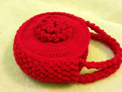 #Crochet Flower Handbag Purse #TUTORIAL Free crochet project