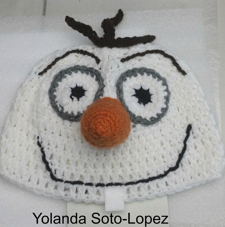 #Crochet "Frozen" inspired Snowman hat ( video one )