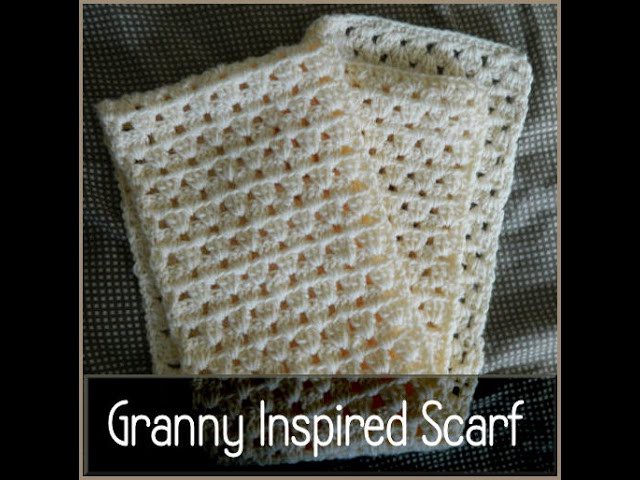 Crochet Granny Square Inspired Scarf - Beginner Level
