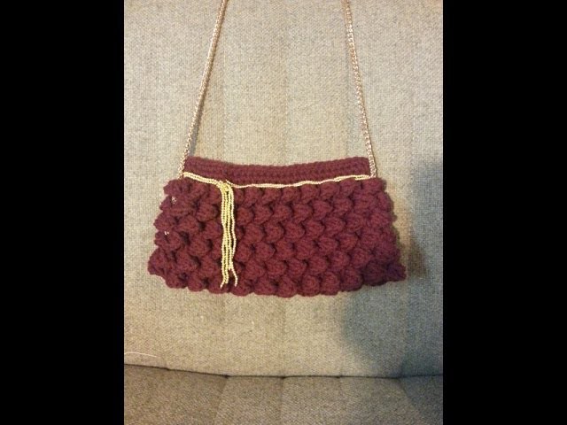 Crochet handbag purse clutch free tutorial