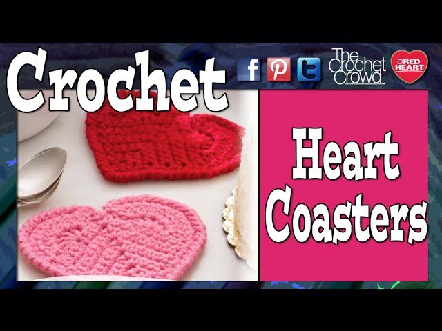 Crochet Heart Coaster Tutorial