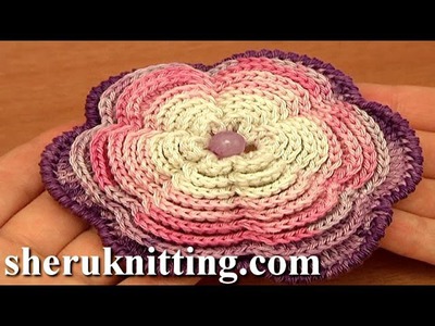 Crochet  Large Multi Layered Flower Tutorial 87
