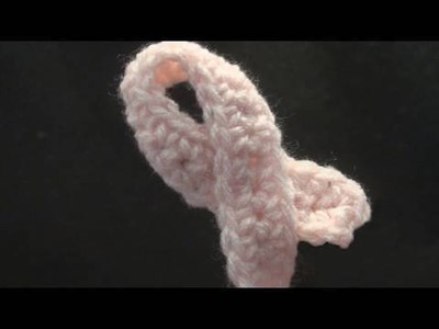 Crochet Ribbon - Breast Cancer Awareness Crochet Geek