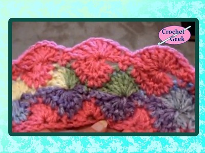 Crochet Round Shell - Catherine's Wheel - Harlequin Stitch - Double Crochet Crochet Geek