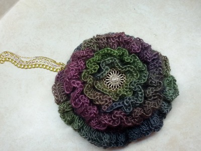 Crochet Ruffled Flower Clutch Purse With Zipper #TUTORIAL DIY crochet