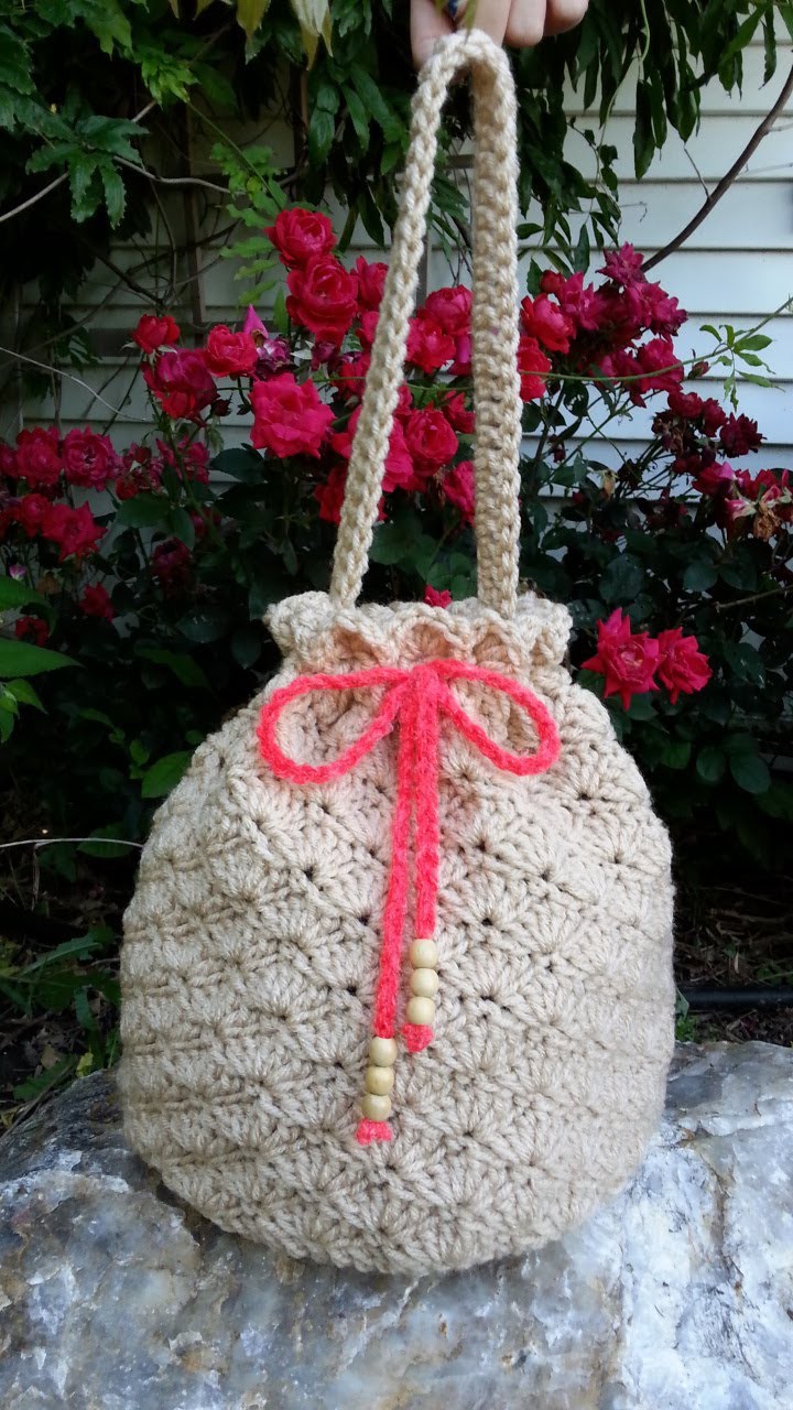 crochet shell stitch bag