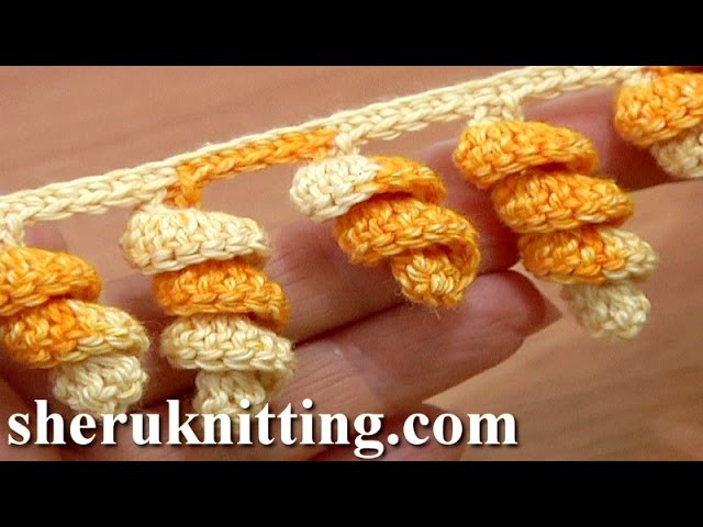 Crochet Spiral Edging Tutorial 1 Crochet Spiral Fringe