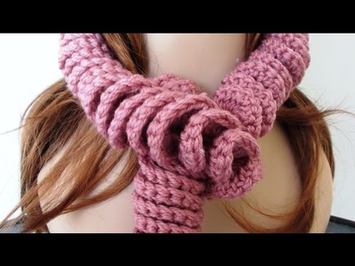 Crochet Spiral Scarf - Crochet Corkscrew Scarf