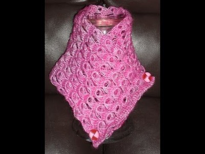 CROCHET TUTORIAL - BESPOKE BROOMSTICK LACE NECK-A-CHIEF, COWL