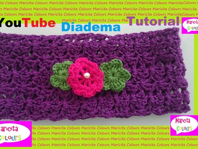 Crochet Vincha Diadema "Nuria" por Maricita Colours Tutorial Gratis!