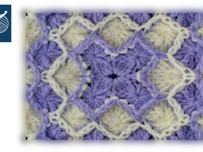 Crochet Wheel Stitch Square - Catherine's Wheel Left Hand Crochet Geek