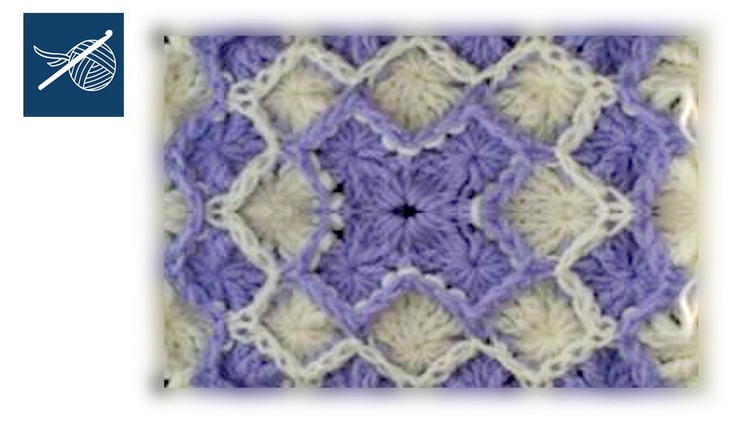 Crochet Wheel Stitch Square - Catherine's Wheel Left Hand Crochet Geek