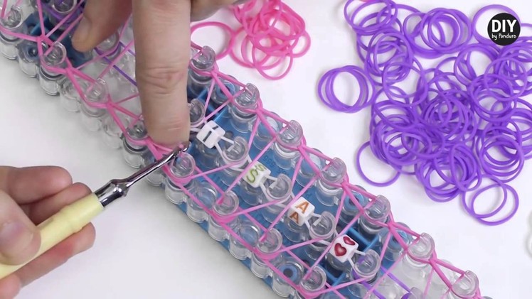 DIY by Panduro  Rainbow Loom with letter beads