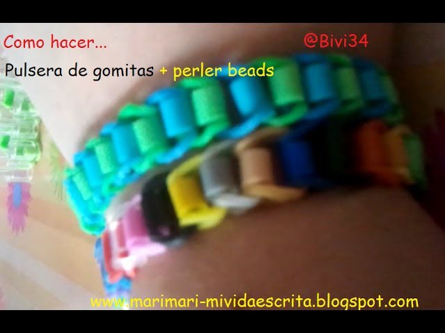 DIY Rainbow loom más perler beads ¡en español!
