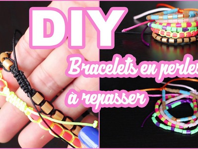 DIY # TUTO Bracelets en perles à repasser - macramé & Hama beads